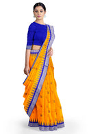 Beautiful Sankha motifs Bomkai silk saree with blouse piece