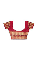 Beautiful rupachakra design Sambalpuri cotton saree with blouse piece