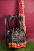 Beautiful rupachakra design Sambalpuri cotton saree with blouse piece