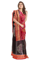Beautiful rupachakra design Sambalpuri cotton saree with blouse piece