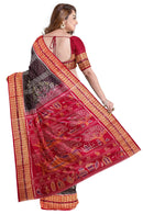 Beautiful rupachakra design Sambalpuri cotton saree with blouse piece