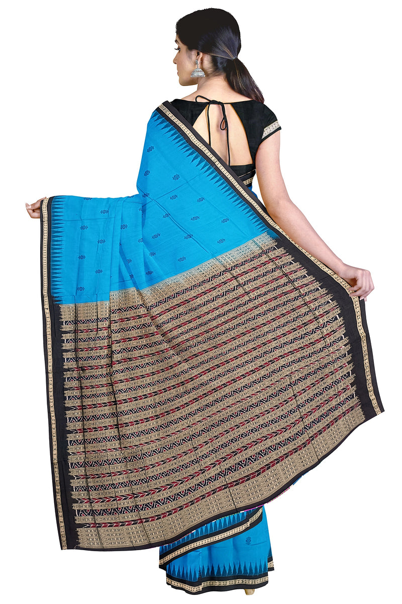 Bomkai silk saree with blouse piece