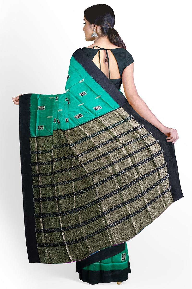 Doll design Bomkai silk saree with blouse piece