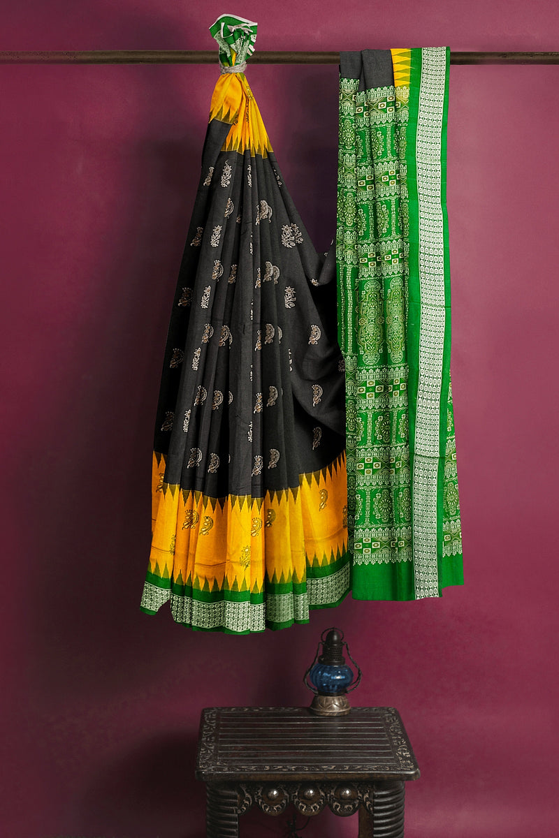 Bomkai Silk saree with blouse piece