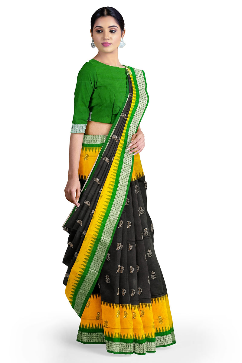 Bomkai Silk saree with blouse piece