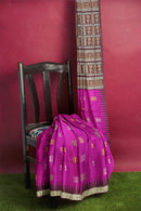 Doll design bomkai silk saree with blouse piece