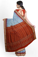Bomkai silk saree with blouse piece