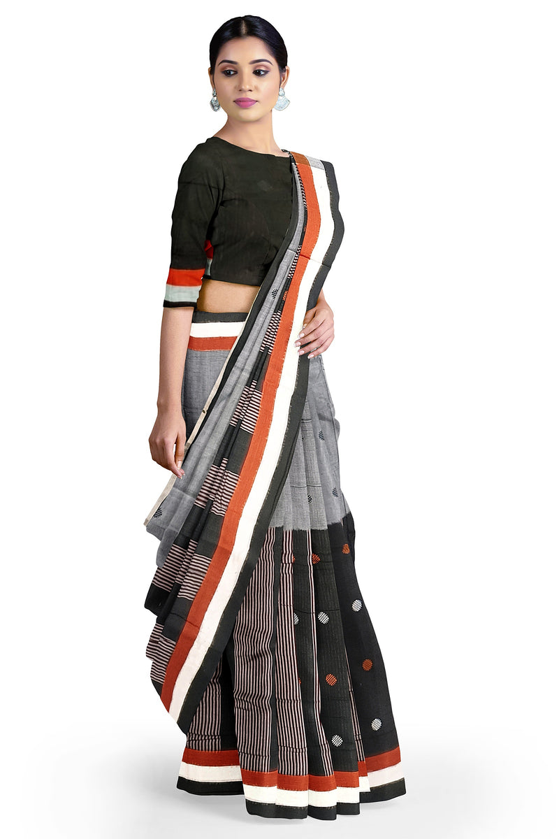 Bomkai Cotton Saree With Blouse Piece