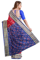Exquisite Raja doli design sambalpuri cotton saree with blouse piece