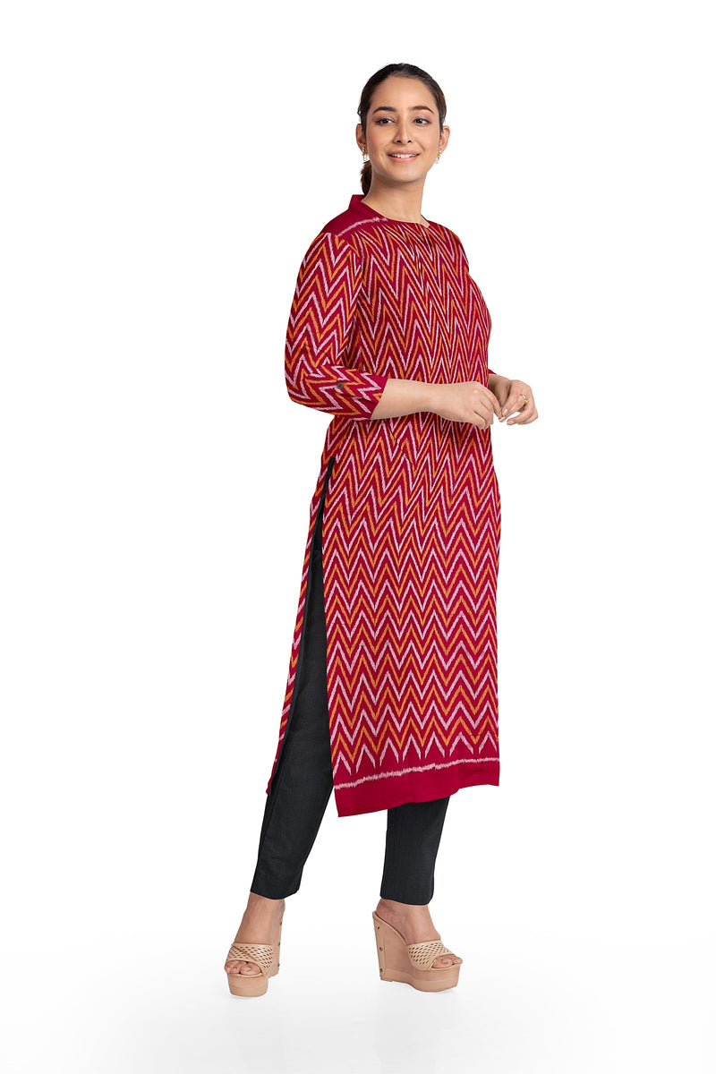 Exclusive Ikat Handloom Cotton Dress Material, Unstitched