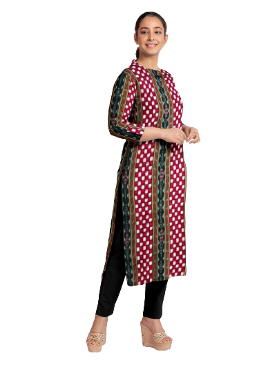 Pasapali design sambalpuri Kurta/Kurti/Shirt Material, 2.5 mtr