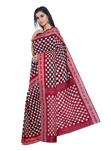 Check check design sambalpuri cotton saree