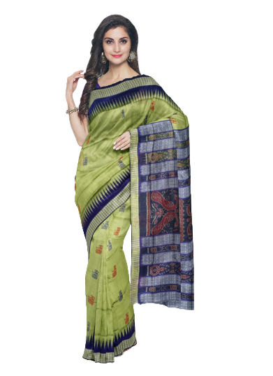 Doll design Bomkai Silk saree with blouse piece