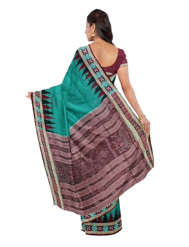 Pasapalli design sambalpuri silk saree with blouse piece