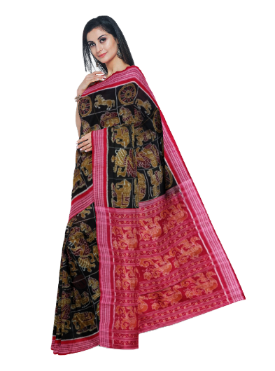 Sambalpuri cotton saree with blouse piece (Animal Design)