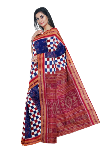 Sambalpuri cotton saree with blouse piece