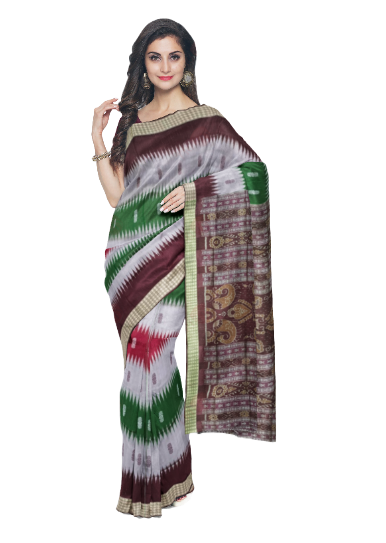 Bomkai Silk saree with blouse piece