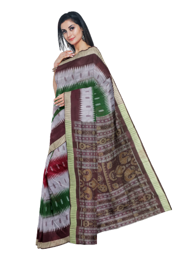 Bomkai Silk saree with blouse piece