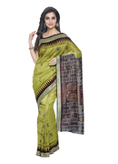 Doll design Bomkai silk saree with blouse piece