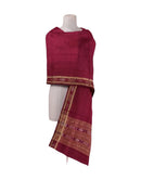Sambalpuri cotton Dupatta, Maroon color