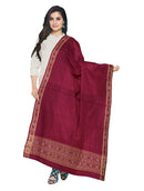 Sambalpuri cotton Dupatta, Maroon color