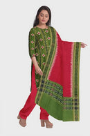 Beautiful Pasapali and Khajurpati design Sambalpuri cotton dress material set