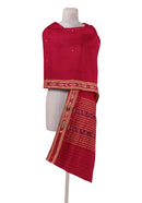 Beautiful Sambalpuri Handloom Cotton Dupatta, Maroonish red color