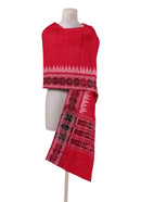 Sambalpuri cotton dupatta, Red color
