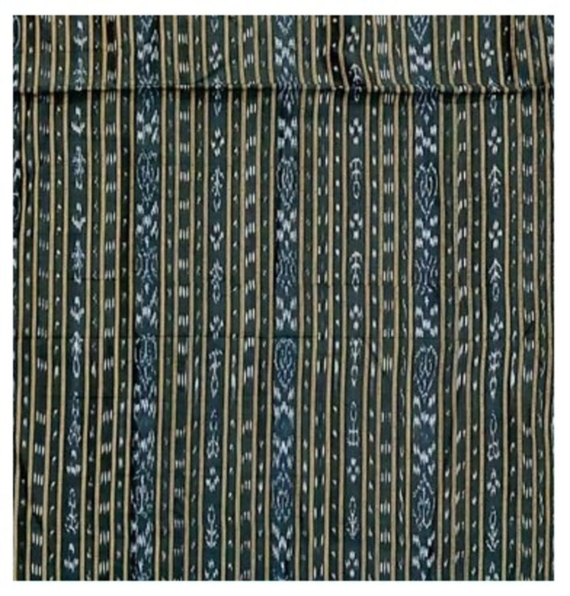 Sambalpuri cotton Blouse piece, Deep Green, 75cms