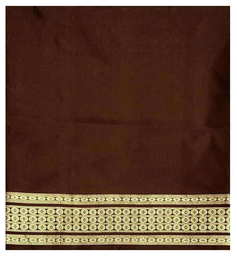 Unstitched Sambalpuri Silk Blouse Piece, Coffee Color, 1 mtr