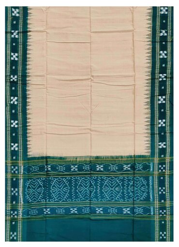 Beautiful Handloom Cotton Dupatta, Lught peach(Matha color) green colors combination