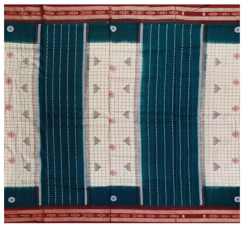 Bomkai Ikat Cotton Saree with Blouse Piece