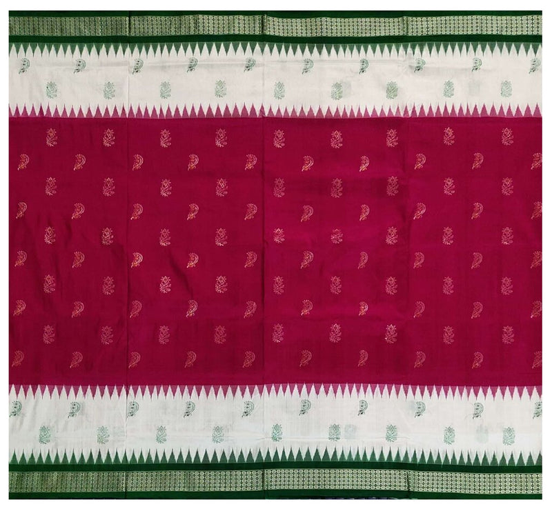 Bomkai silk saree with blouse piece