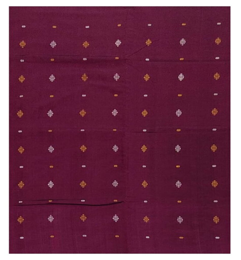 Sambalpuri Bapta silk Blouse piece, 1 Meter, Unstitched, magenta color