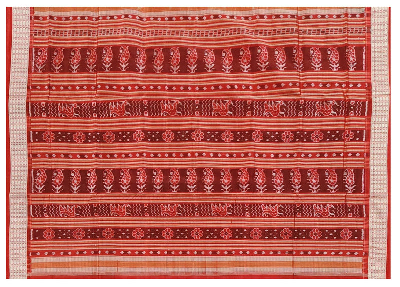 Check checked Design  Sambalpuri Silk Saree with Blouse Piece
