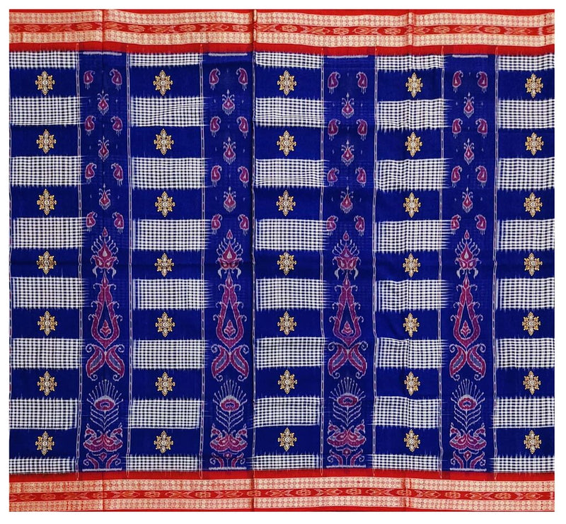 Sambalpuri Cotton Saree with Bomkai Fusion (Blouse Piece )