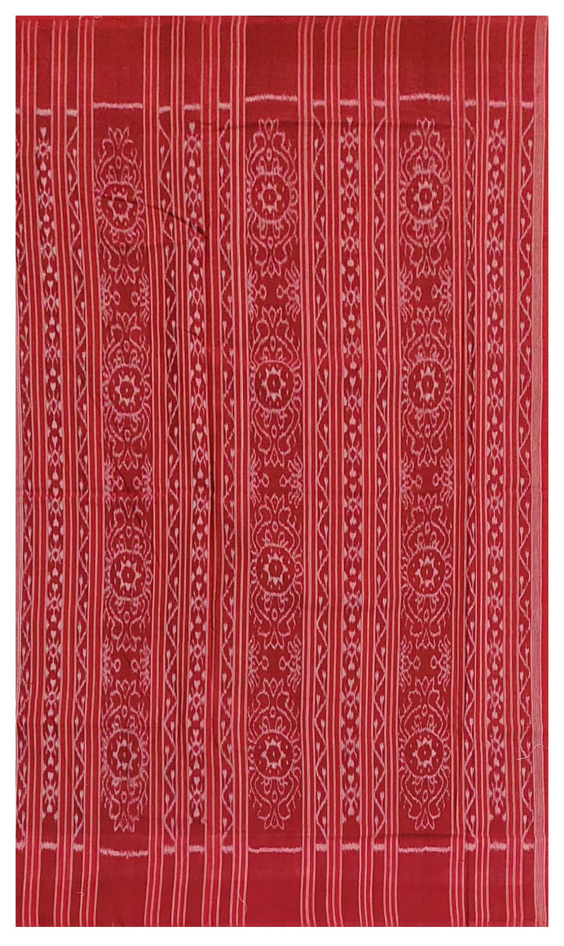 Terracotta art design sambalpuri cotton saree with blouse piece