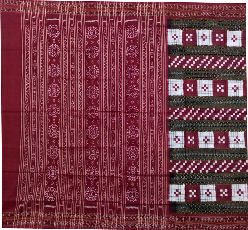 Sambalpuri Cotton Saree With Blouse Piece-Sambalpuri Cotton Saree-OdiKala-OdiKala