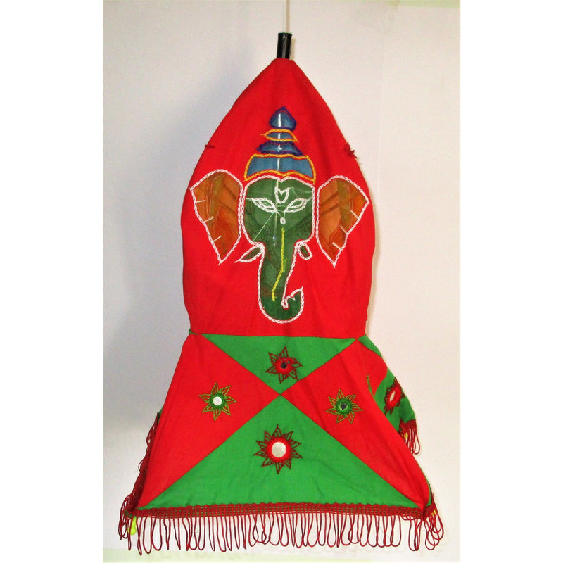 Ganesh Roof Hanging-Appliques-OdiKala Handicrafts-21 cm length 25 cm diameter-OdiKala
