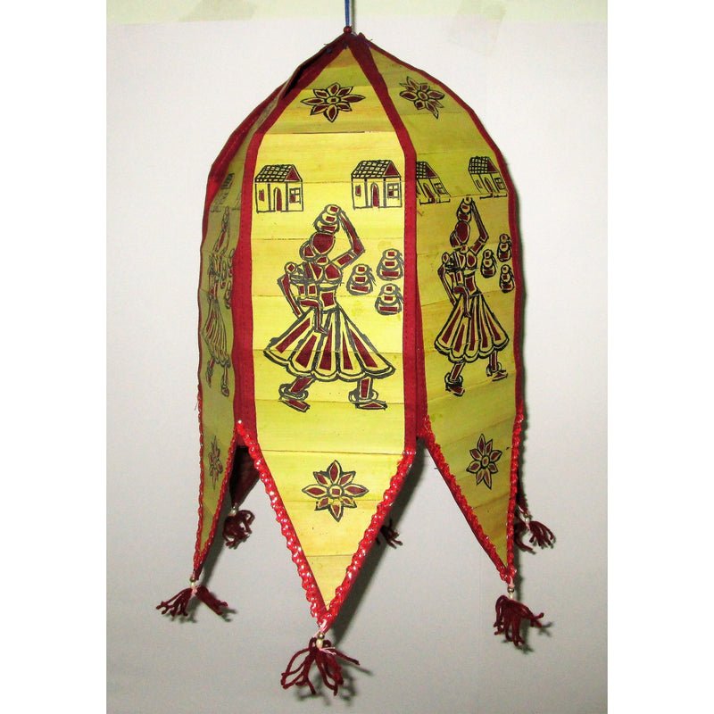 Unique Palm Leaf Art with 6 Patis from Pipili-Appliques-OdiKala Handicrafts-17 cm length and 28 cm diameter-OdiKala