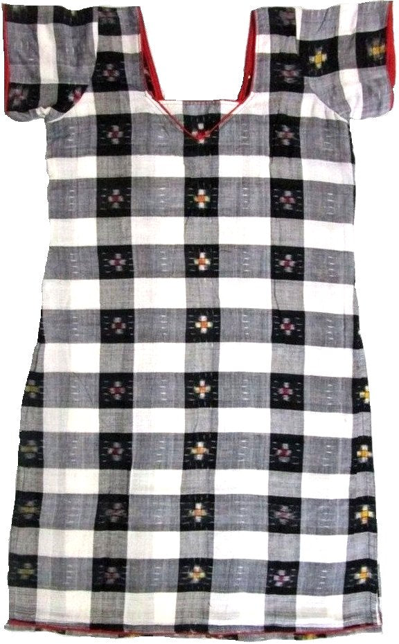 Black and white colour sambalpuri kurti, size-34inches