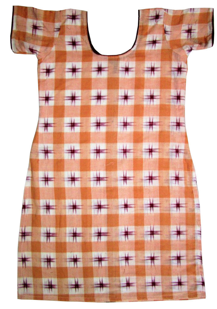 Sambalpuri Handmade Cotton Kurti, Size 34"-Kurti-OdiKala-OdiKala