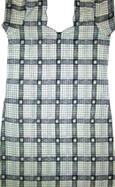 White Colour Sambalpuri Cotton Kurti, Size 38 Inches