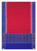 Beautiful Handloom Cotton Dupatta, Red and blue colors combination