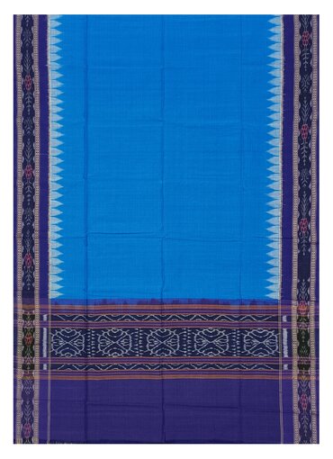 Beautiful Handloom Cotton Dupatta, Violet blue and Light blue colors combination