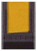 Beautiful Handloom Cotton Dupatta, coffee and yellow colors combination