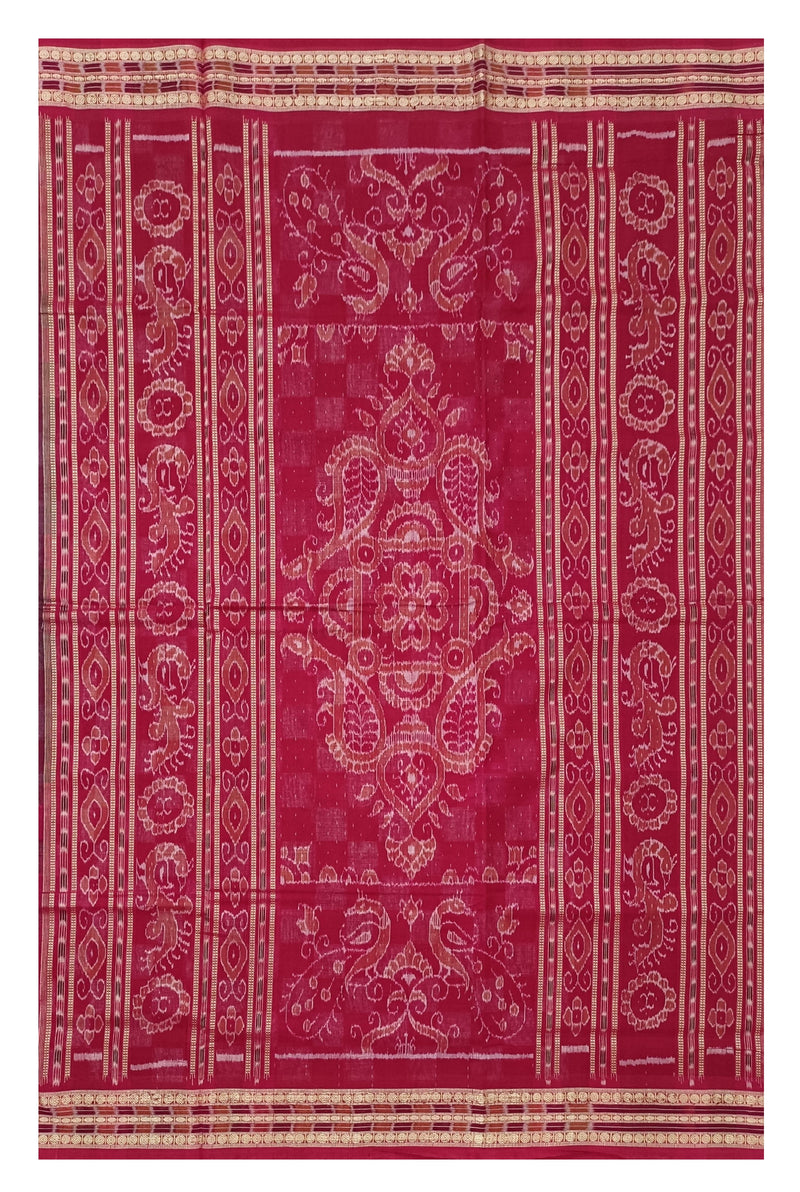 Shoulder design Sambalpuri cotton saree with blouse piece