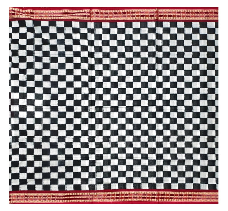 Shoulder design Sambalpuri cotton saree with blouse piece