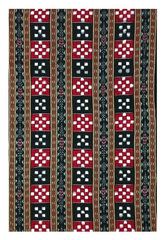 Pasapalli design Sambalpuri cotton Kurti/Kurta/Shirt material, 2.5 mtr