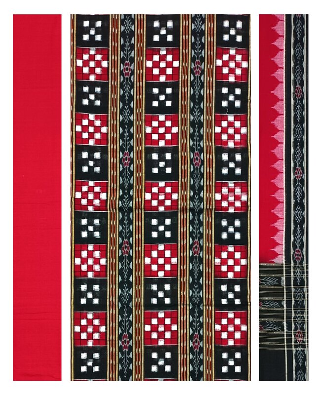 Pasapali design sambalpuri cotton dress material set